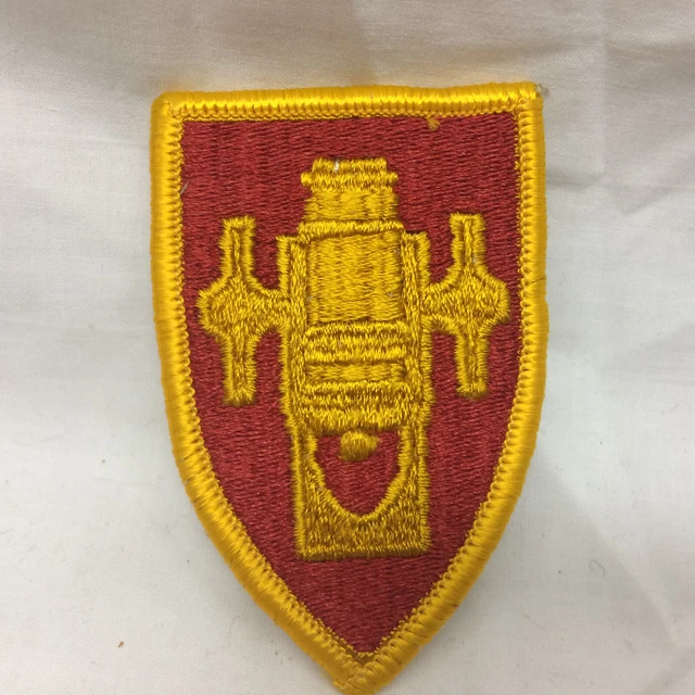 VINTAGE MILITARY PATCH Badge Army Artillery School Color Variant Yellow ...
