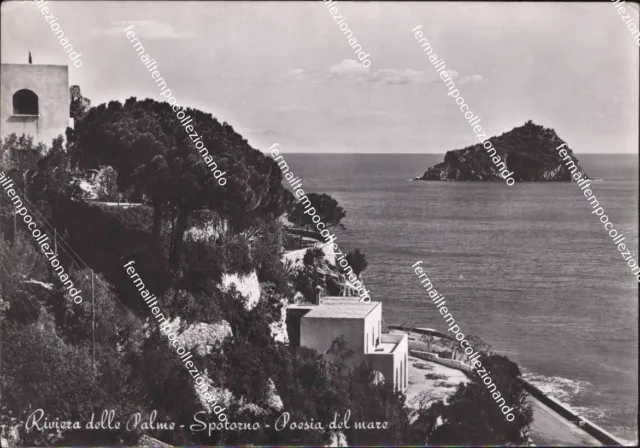 bh685 cartolina spotorno poesia del mare provincia di savona liguria
