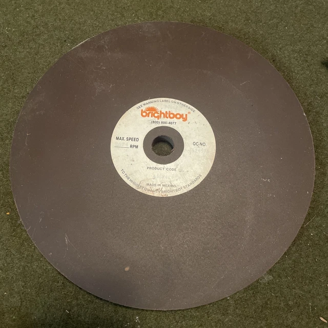 10” Rubberized Abrasive Wheel 10”x 1/2” x 5/8"  Deburing Finishing