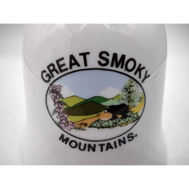Porcelain White Bell Great Smoky Mountains Vintage Travel Souvenir TN NC 3