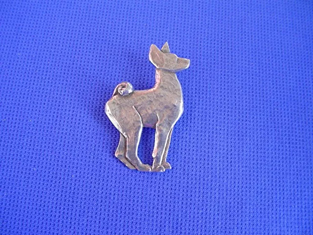 Deco Stylized Basenji Pin #40N Pewter Hound Dog Jewelry by Cindy A. Conter