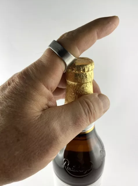 Anillo Con Abrebotellas Acero Inox. Abridor de Cerveza Dedo Destapador Abrelatas