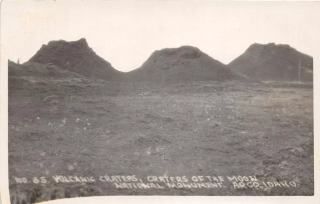 J43/ Craters of the Moon Idaho RPPC Postcard c1920s Volcanic Craters 234