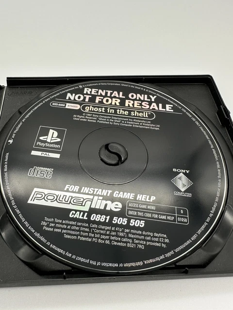GHOST IN THE Shell - PS1 Playstation RARE RENTAL Disc And Case No ...