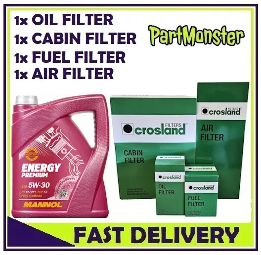 Fits L200 2.5 Di-d Diesel 06-15 Oil, Fuel, Cabin Air Filter Service Kit & Oil