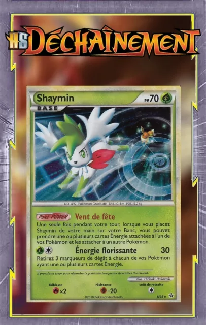 Shaymin Holo - HS02:Déchainement - 8/95 - Carte Pokemon Française