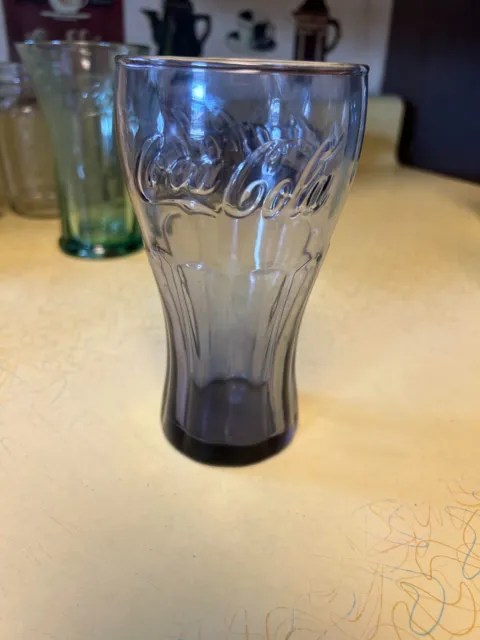 Vintage Purple Glass Coca Cola Glass Tumbler 16 oz