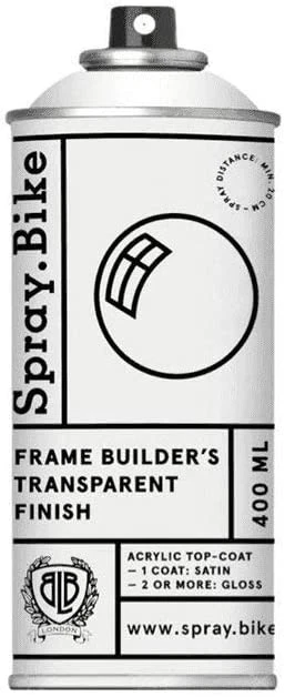 Acabado transparente para constructor de marco de bicicleta Spray.