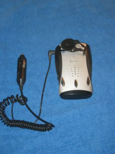 Cobra ESD 9860 Radar Detector and 7ft coiled power cord, Used, Working