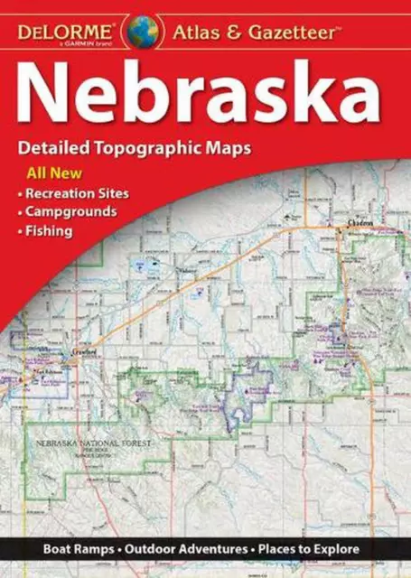 Delorme Atlas & Gazetteer: Nebraska by Rand McNally (English) Paperback Book