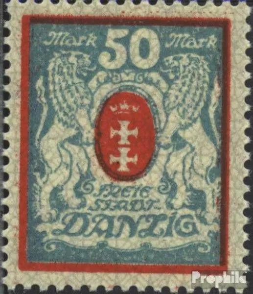 Danzig 127X stehendes Wasserzeichen postfrisch 1923 Großes Wappen