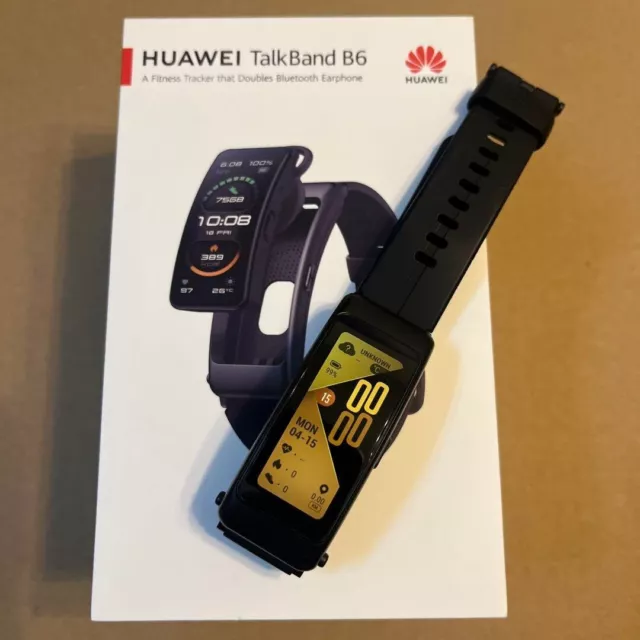 Huawei TalkBand B6 Smartwatch Headset 3D Silikon Gummi schwarz gebraucht