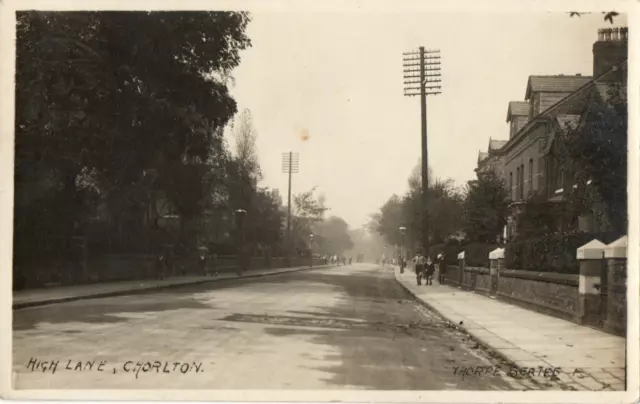 RP Postcard - High Lane, Chorlton-cum-Hardy, Manchester.