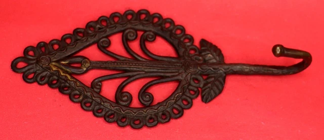 Leaf Shape Handmade Vintage Style Brass Towel Key Cloth Wall Hanger Hook BA2248 11