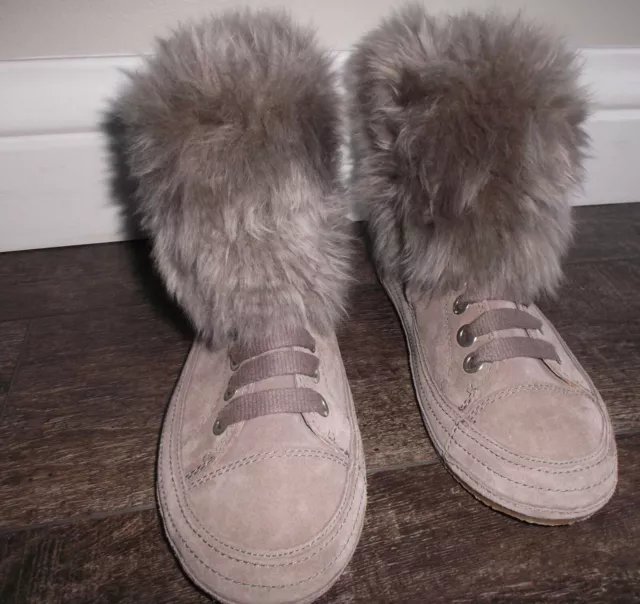BASKETS GRIS ARDOISE en fourrure UGG Antoine taille 6 EUR 83 96