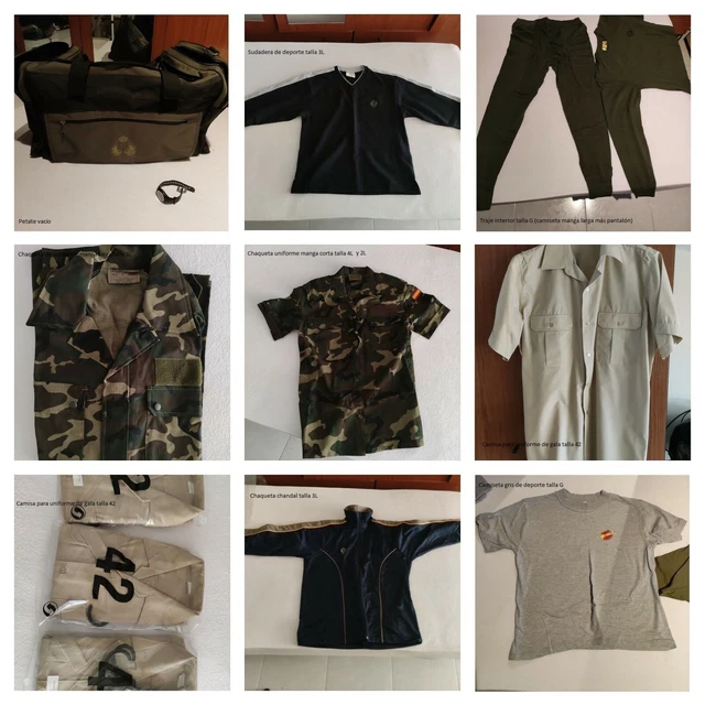 vendo ropa militar ejército de tierra español