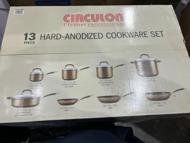 Circulon Premier Professional 13-piece Hard Anodized Cookware Set (Black)