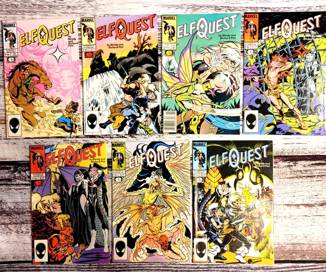 Elf Quest Lot of 7 Comic Books. #'s 8, 15-20. Marvel Comics/ Epic. 1986-1987.