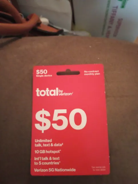 Total by Verizon $50 refill card PIN available