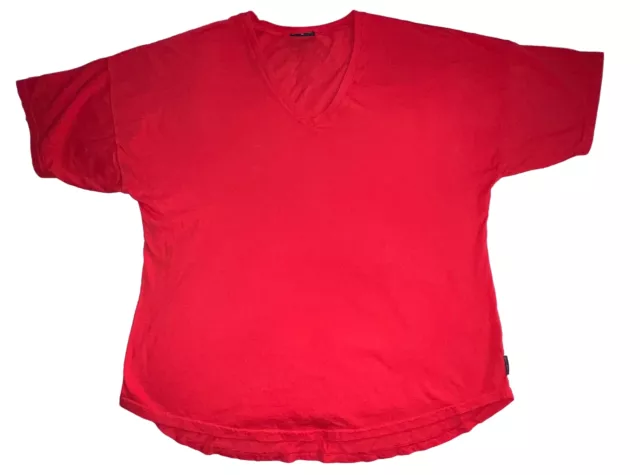 Spirit Jersey Women’s Tshirt Red-Orange V-Neck 100% Cotton XXL (oversized) NWOT