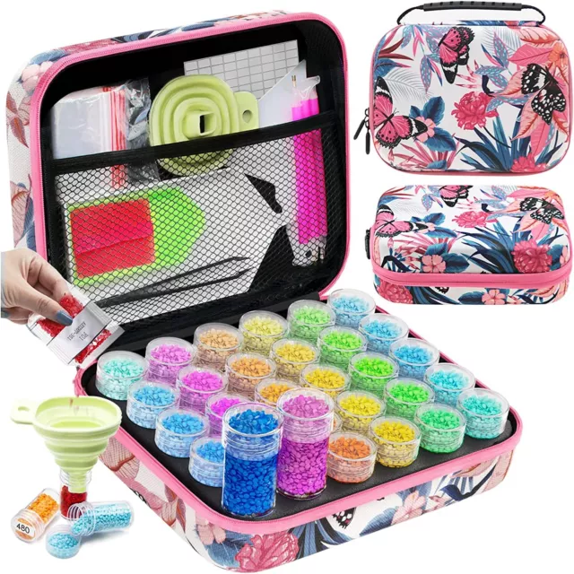 ARTDOT 5D Diamond Painting Zubehör Boxen, 30 Stück Diamant Painting set mit Koff