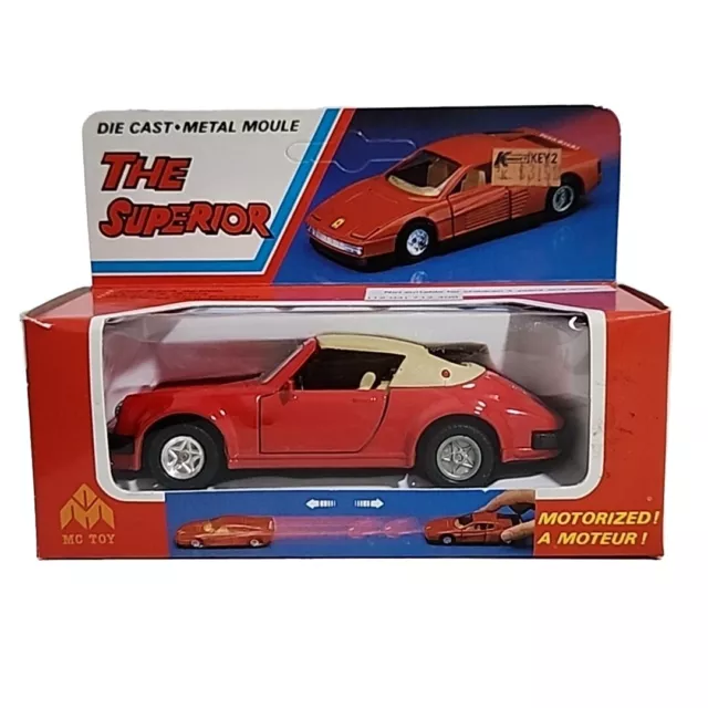 The Superior 8401 Porsche 911 Sc Vintage Die-Cast Model Pull Back Action Car