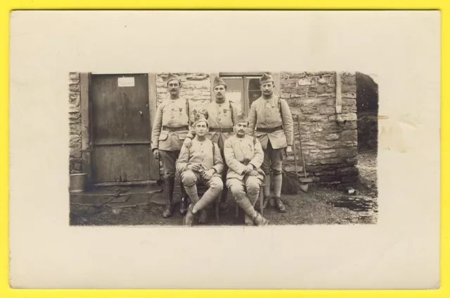 cpa CARTE PHOTO Soldats 259 sur Col  en BELGIQUE Militaires Uniformes Poilus