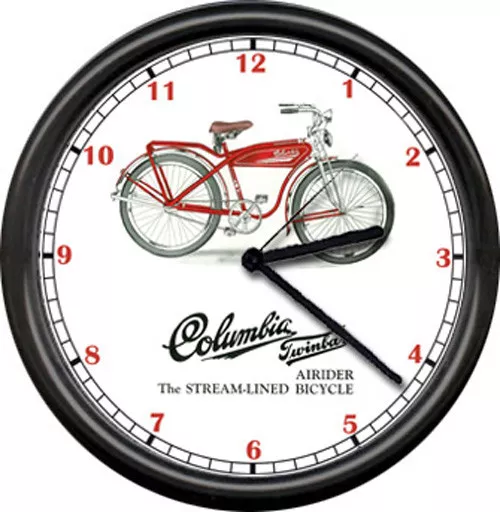 Columbia Bicycle 1950's Service Dealer Sign Wall Clock