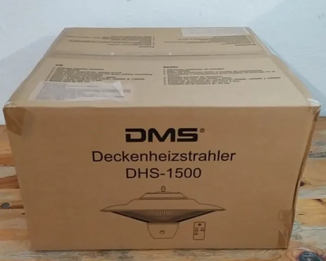 DMS Decken Heizstrahler Infrarot Heizpilz Terrassenstrahler 1500W SD619 B DHS-15