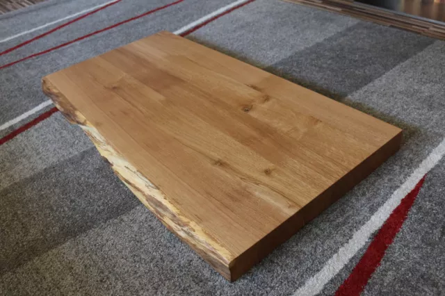 Waschtisch Platte Tischplatte Eiche Massiv Holz Tisch Brett 5,5cm mit Baumkante 3