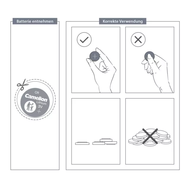 Camelion  CR1216 CR1220 CR1620 CR2016 CR2025 CR2032 CR2430 CR2450 Knopfzellen 3