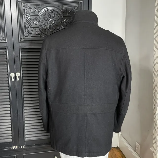 MICHAEL KORS BLACK Wool Men's Pea Coat M $100.00 - PicClick