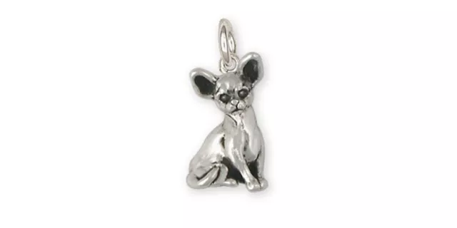 Chihuahua Charm Jewelry Sterling Silver Chihuahua Charms And Jewelry CH64-C