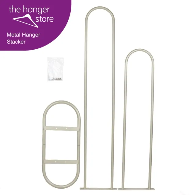 The Hanger Store™ Metal Hanger Stacker Stand, Coat Hangers Storage Organiser 3