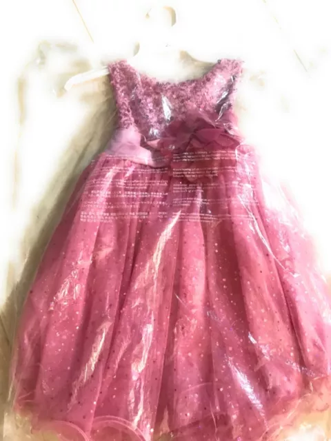 Kids Dream BABY Girls Rose Sequin Bodice Floral Overlaid Flower Girl Dress 2t