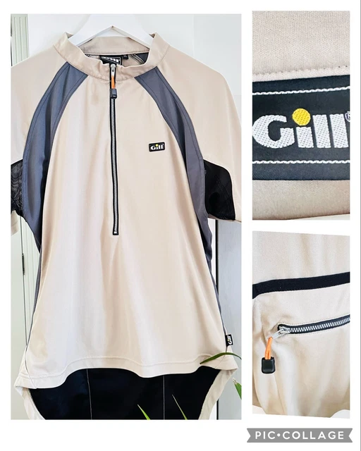 Gill Sailing 1/4 Zip Active Top Tshirt Cycling Size Xl With Back Pocket Gill Sailing 1/4 Zip Active Top Tshirt Cycling Size Xl With Back Pocket