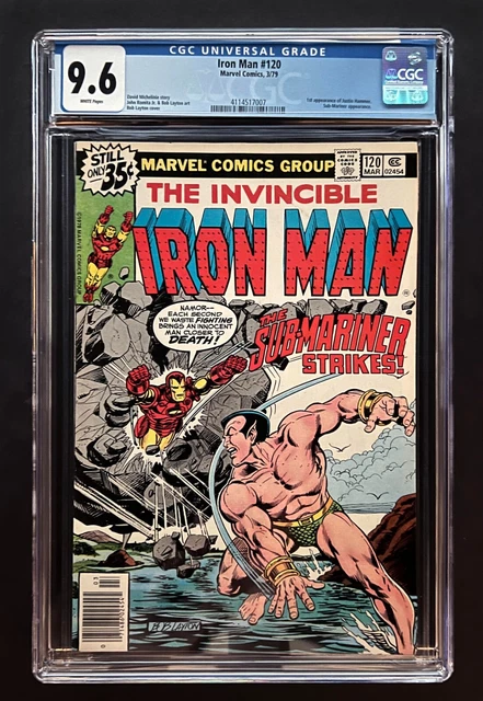 IRON MAN #120 1979 CGC 9.6 WHITE PAGES Vs. SUB-MARINER 1st Justin Hammer WAKANDA