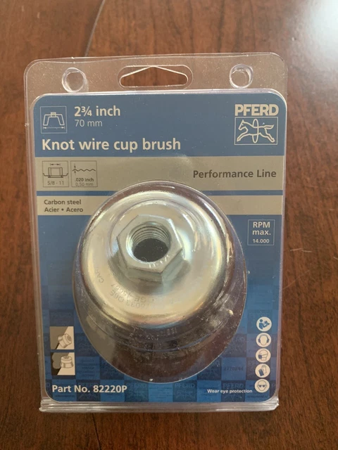 PFERD 2 3/4" Knot Wire Cup Brush .020 inch Part No. 82220P