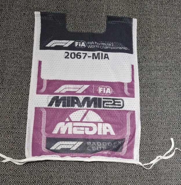Raro Giubbotto Formula 1 F1 Fia Paddock Club Media Tabard Miami 2023 Gran Premio Usa