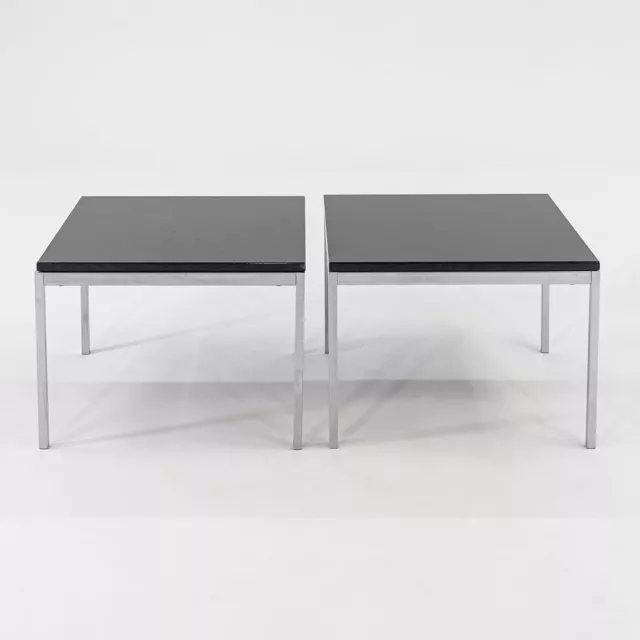 C. 2016 Florence Knoll Square Coffee / End Table Black Granite Top 23in 2x Avail