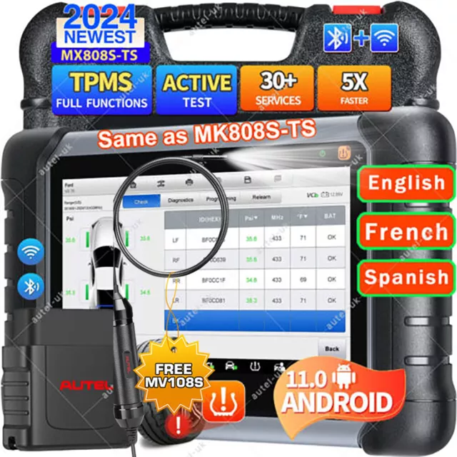 Autel MaxiCheck MX808S-TS as MK808S-TS Full TPMS Diagnostic Scanner Tool+MV108S