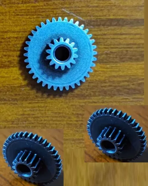 3PCS Metal Duplex Gear 14 Tooth 0.4 Module + 36 Tooth 0.4 Module Aperture 3mm