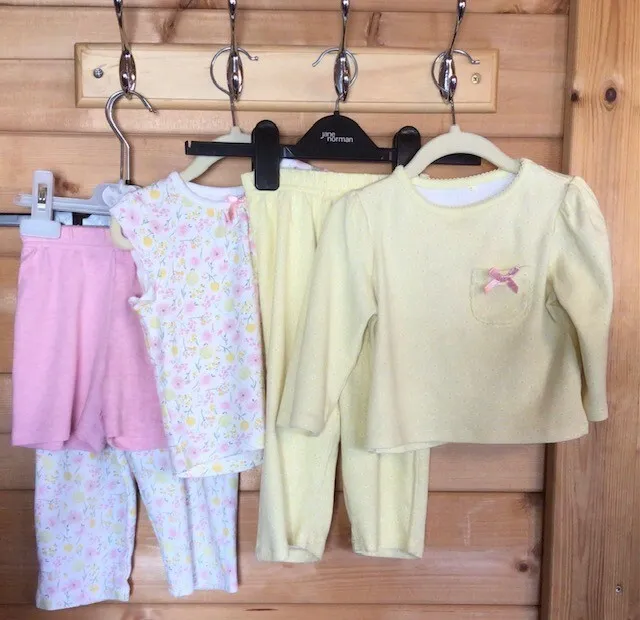 Worn in Fair Condition George Girls 5 Piece Sets of Pyjamas Age 12-18 Months