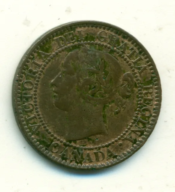 Canada 1 cent 1859 Wide 9 Over 8  XF  Pitting