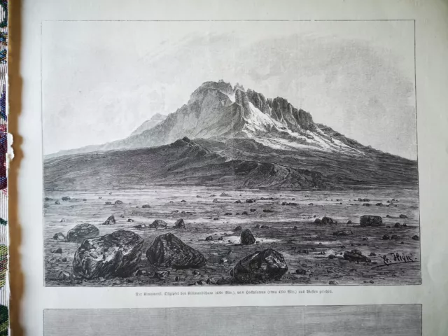IZ Zeitungsdruck 1888 Kilimandscharo Kolonien Deutsch-Ostafrika