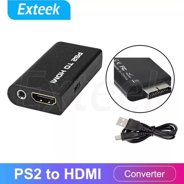 New PS2 to HDMI Video Converter Composite AV to HDMI PlayStation 2 HD Adapter