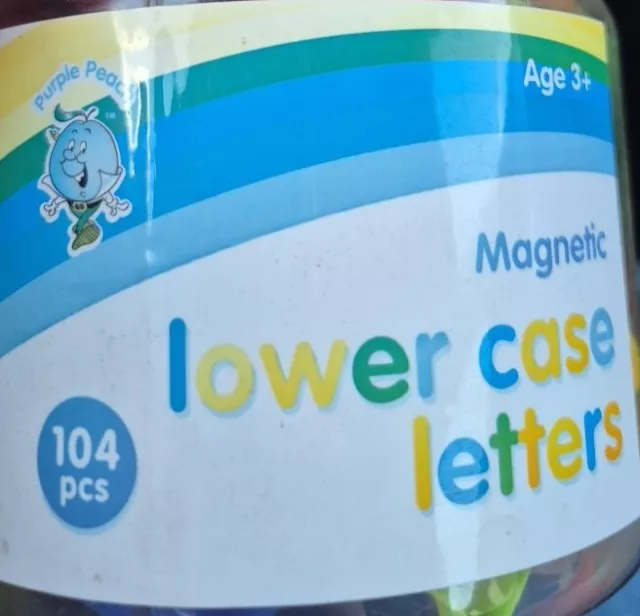 104 Colorful MagnericAlphabet Lower Case Letters Plastic Learning Toy NEW