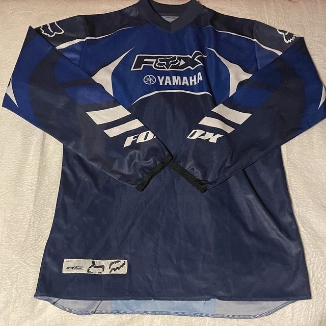 Yamaha Fox HC Racing Motocross Jersey Shirt Blue Men’s Size Small