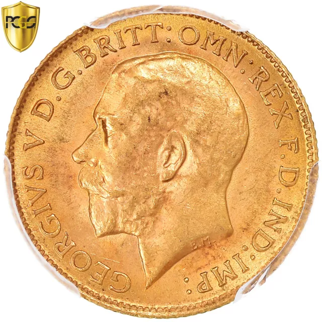 [#869446] Monnaie, Grande-Bretagne, George V, 1/2 Sovereign, 1913, Londres, PCGS