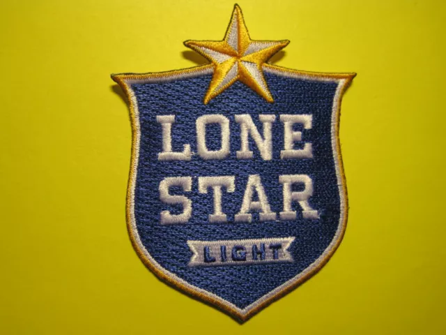 Beer Patch Lone Star Light Cutout Style Iron On Or Sew On Crest Size Texas Brew!